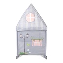 Lit parapluie HOME avec toit gris