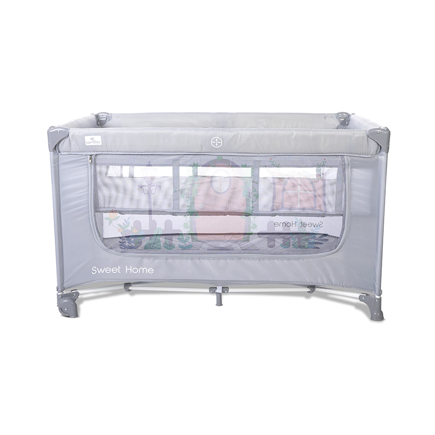 Lit parapluie HOME avec toit gris
