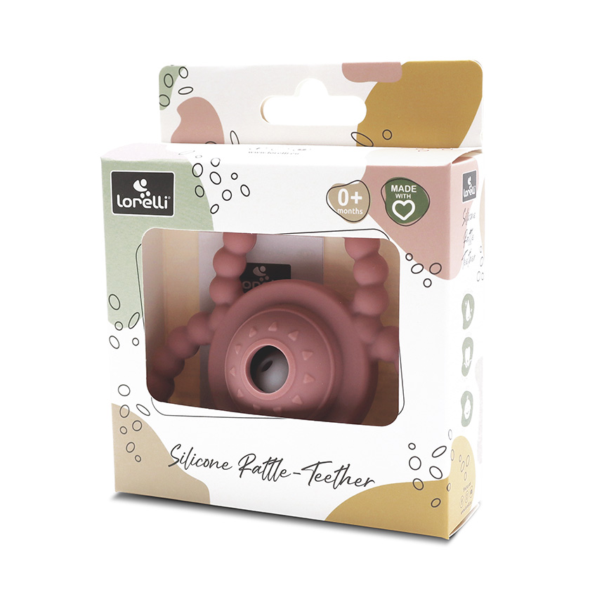 anneau de dentition hochet rose