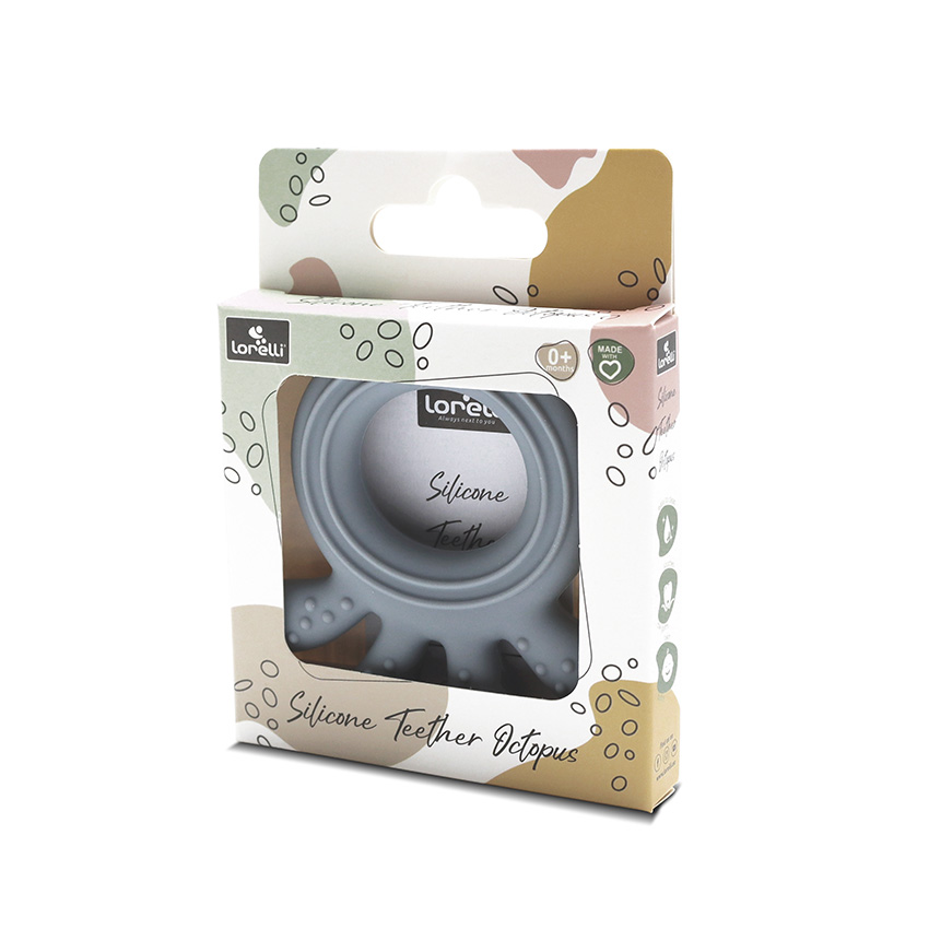 hochet de dentition gris