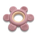 hochet dentition fleure rose
