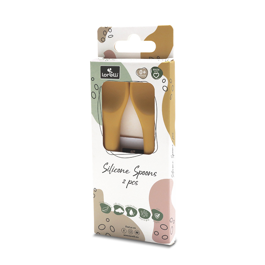 lot de 2 cuillère silicone jaune
