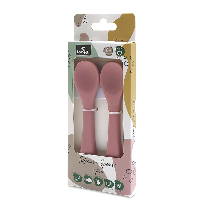 lot de 2 cuillère rose