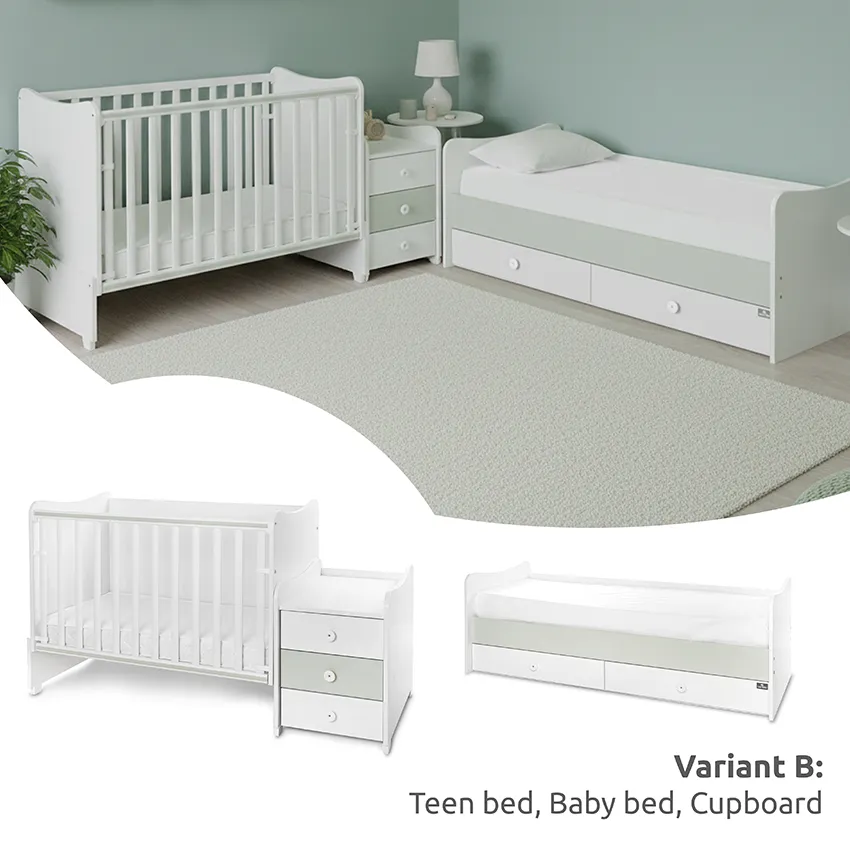 MAXI PLUS_Variant B - Teen bed, Baby bed, Cupboard.webp