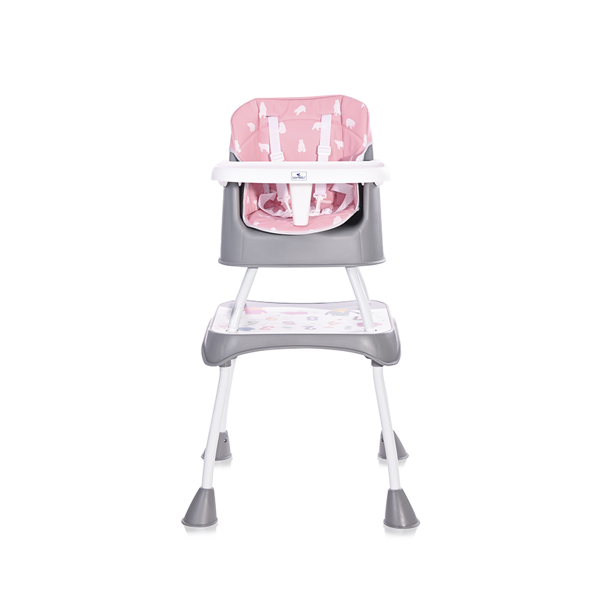 Chaise haute trick 3en1 rose