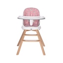 chaise haute napoli rotative rose