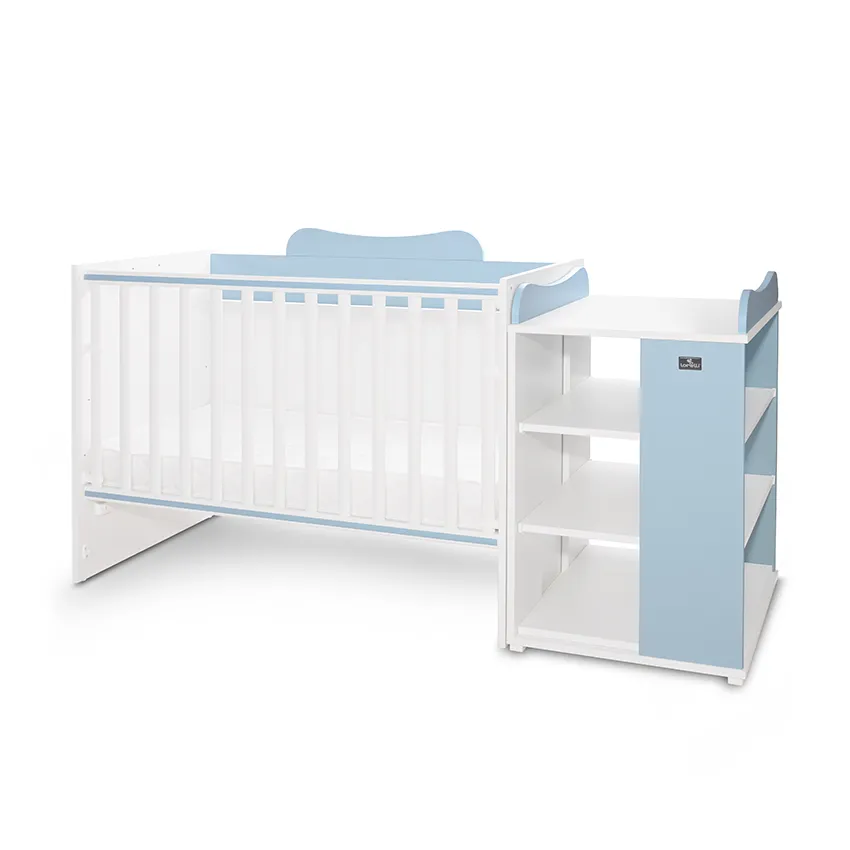 [10150570038] Lit Multi Evolutif Blanc/Bleu