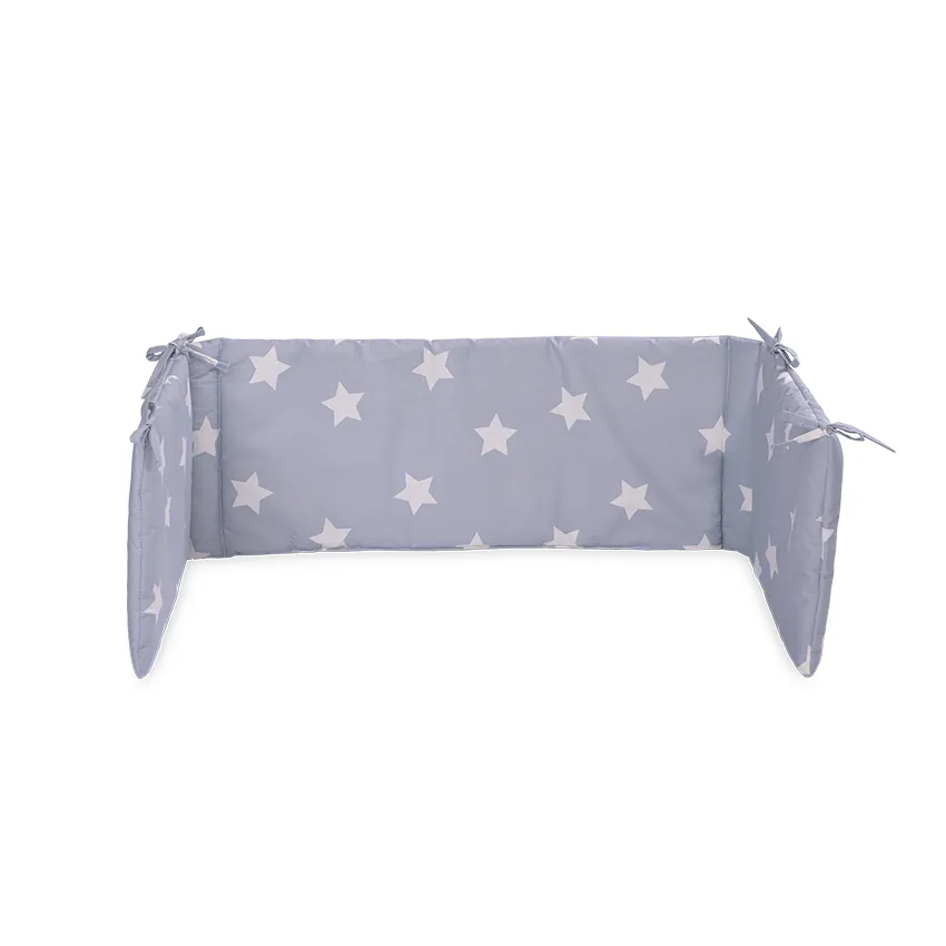 [20830023503] Tour de lit 3 coté gris stars