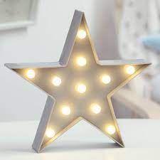 [02861-8] lampe led etoile gris