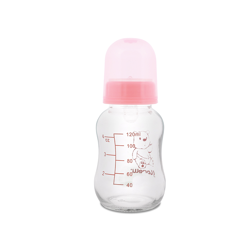 [10200610003] biberon verre 120 ml rose