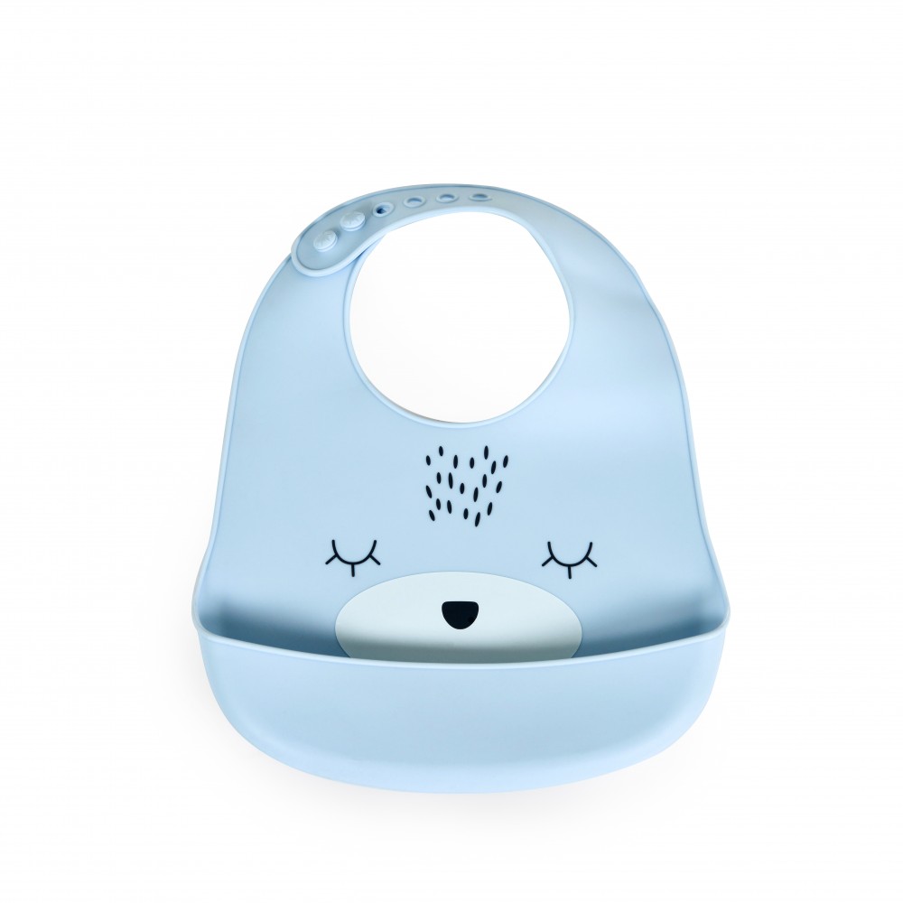 [3800146269609] bavoir silicone oscar bleu