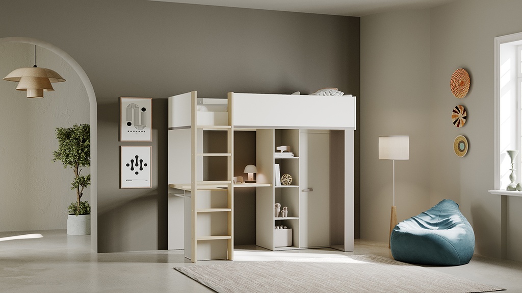 [444838] Lit mezzanine camillia gris