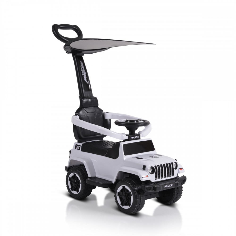 [3800146230890] Voiture à pousser Police blanc
