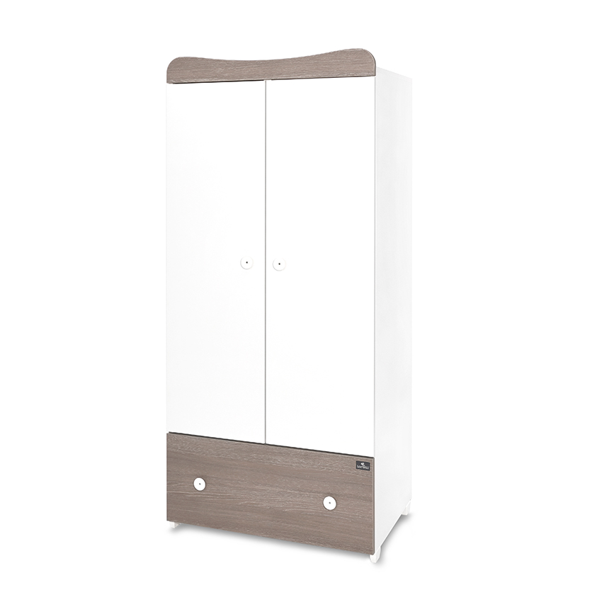 [10170120042] armoire blanc / café