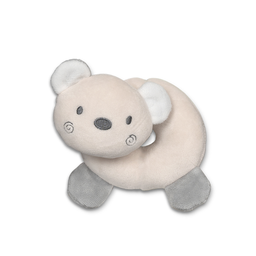 [10191340008] jouet d'éveil sensoriel donut beige