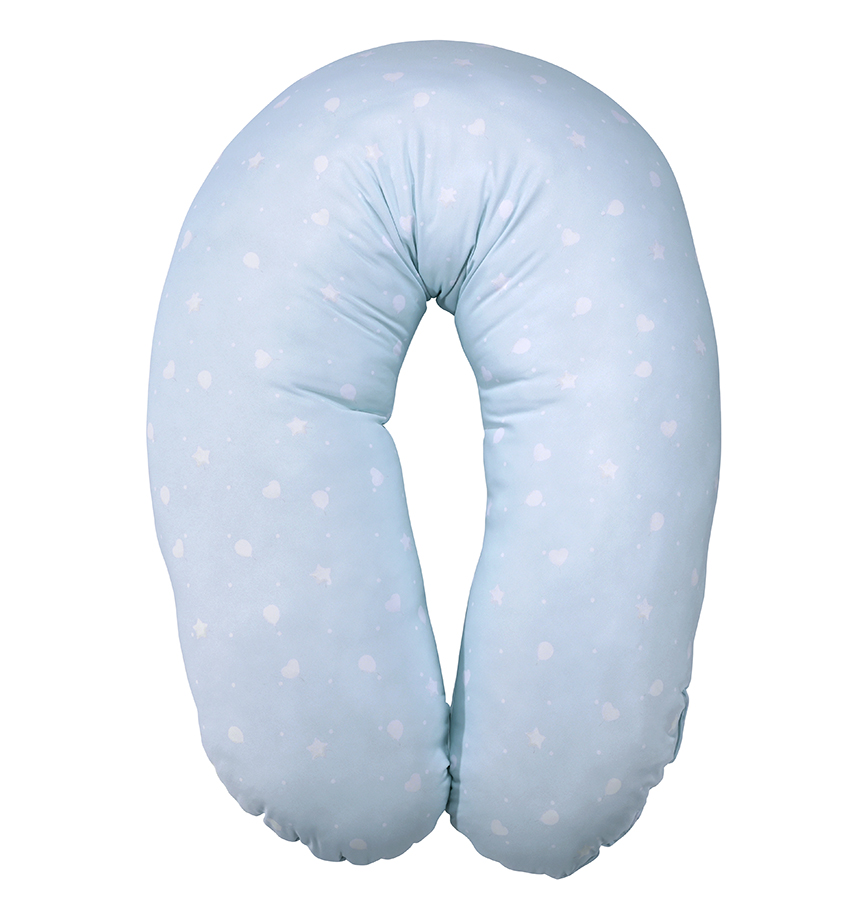 [20810066002] coussin d'allaitement bleu