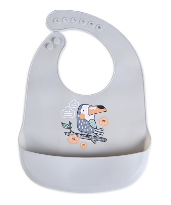 [3800146267834] bavoir silicone gris